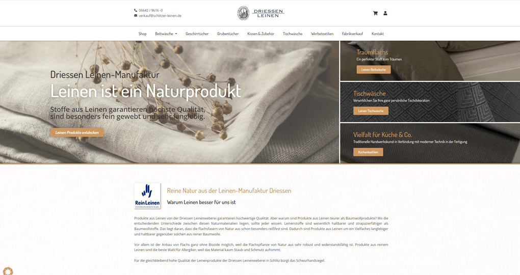 Convert GmbH Co. KG Referenzen Driessen Leinen